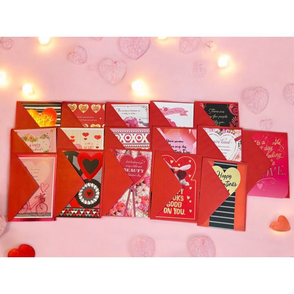 Lot of 16 Hallmark Valentine's Day Cards Greeting Cards New Assorted